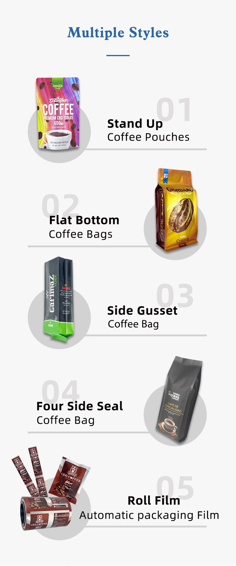 Yixing Flat Bottom Cafe Food Packaging Bag Valve Coffee Bag